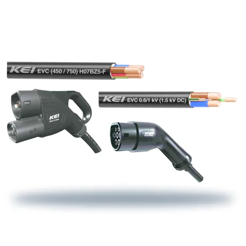 KEI EV charging cables and electric vehicle connectors